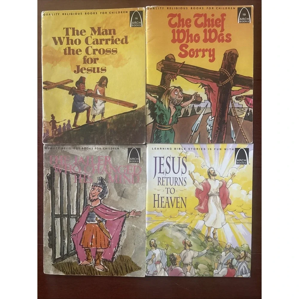 Vintage Huge Lot of 66 Arch Books Quality Religious Books For Children Bible 70s